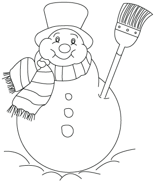coloriage de bonhomme de neige